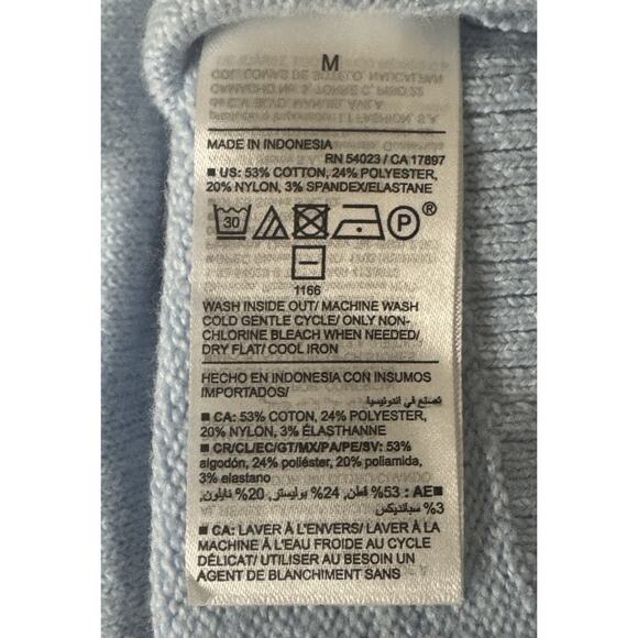 Old Navy So Soft Sweater Women’s Size Medium Collar Pull-over Blue V-Neck NEW - Picture 8 of 8